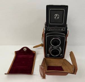 lot 113 image: Vintage Yashica - A Camera With Leather Case
