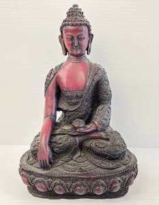 lot 126 image: Vintage 11 Resin Buddha Statue (No Cracks Or Chips)