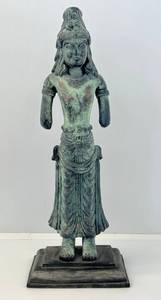 lot 171 image: 19 12 Oriental Resin Figural Statue (No Cracks Or Chips)