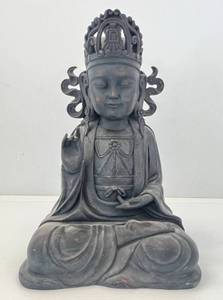 lot 178 image: 14 Tall Resin Oriental Budda (No Cracks Or Chips)
