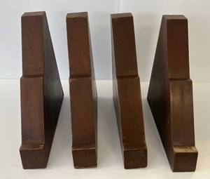 lot 197 image: Vintage Wood MantleShelf Supports 16 x 15 x 3