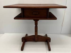 lot 212 image: Vintage Wood Phone Table 30W x 21D x 27 12T