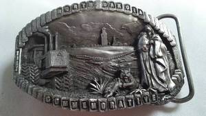 lot 69 image: N.D. Commemorative Belt Buckle 1987