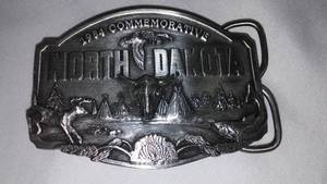 lot 70 image: N.D. Commemorative Belt Buckle 1984