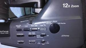 lot 82 image: VHS Video Camera Batteries, Cords Case.