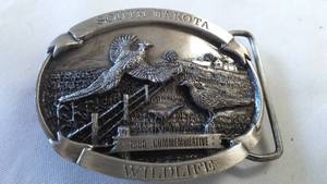 lot 108 image: Belt Buckle. S.D. Wildlife 1985