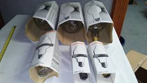 lot 137 image: (6) Hallide Bulbs. 3 Sizes, Mogul Base, see pics for details.