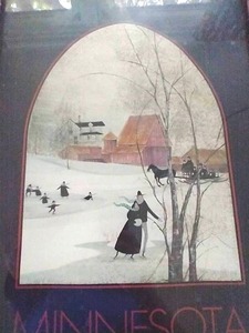 lot 79D image: Moss Framed Poster  Minnesota. 