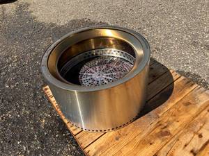 lot 55 image: Solo Stove Yukon 27 in. Round Stainless Steel Wood Burning Fire Pit Plus Stand