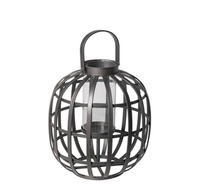 lot 73 image: Hampton Bay 24.8 in. Small Outdoor Patio Metal Lantern
