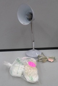 GRAY DESK LAMP & HANDMADE SOAP