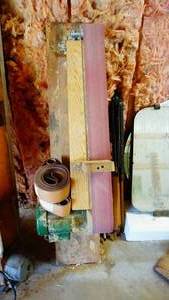 4 x 89 custom made belt sander with a Dayton 1 hp motor Includes 2 new 80 grit sanding belts