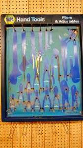 ManCave Collectible Vintage NAPA Hand Tools Wall Mount Display  Pliers & Adjustables