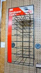 for the MANCAVECollectible 3M Sandpaper Center Metal Wall Mount Display Rack