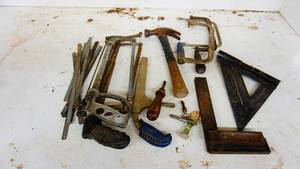 Assorted hand tools etc.