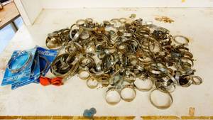 Large assortment of tubing clamps etc.