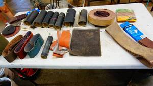 Assorted sanding material