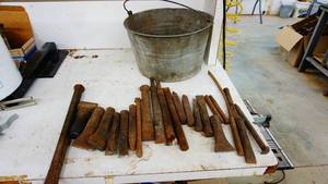 Assorted forged tools etc.