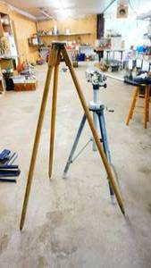 Antique Wood Tripod, Samson Quickset Tripod