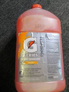 lot 128 image: 41 gallon jugs of gatorade orange ...