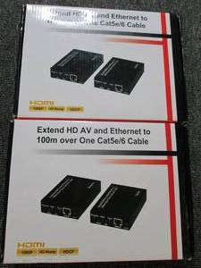 lot 196 image: 2 sets of new extend HD av and ethe...