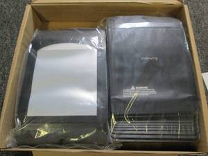 lot 232 image: 3 boxes of small black bags ...