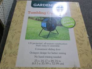 lot 241 image: gardenline tumbling composter open ...