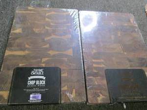 lot 257 image: 2 wood chop blocks both need attent...