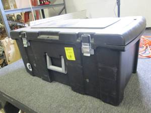 lot 273 image: black sterilite tote on wheels ...