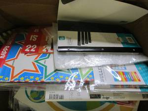 lot 276 image: box of school supplies ...