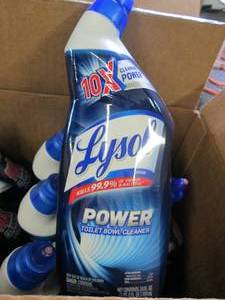 lot 295 image: case of 9 lysol power toilet bowl c...