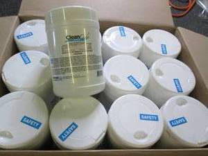 lot 312 image: case of 12 cleancide wipes cleans ,...