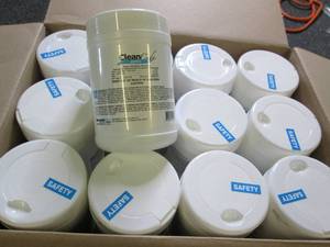 lot 315 image: case of 12 cleancide wipes cleans ,...