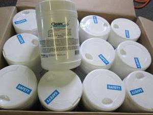 lot 316 image: case of 12 cleancide wipes cleans ,...