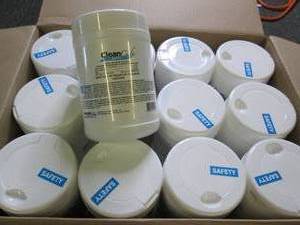 lot 317 image: case of 12 cleancide wipes cleans ,...