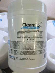 lot 319 image: case of 12 cleancide wipes cleans ,...