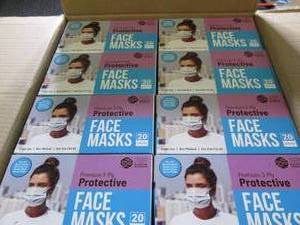 lot 338 image: case of london 3-ply disposable pro...