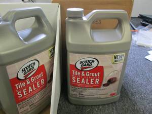 lot 348 image: 21 gallon jugs of scotchgard tile ...
