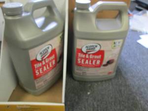 lot 350 image: 21 gallon jugs of scotchgard tile ...