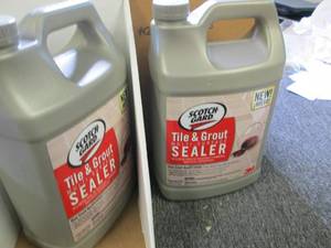 lot 352 image: 21 gallon jugs of scotchgard tile ...