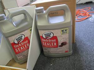 lot 355 image: 21 gallon jugs of scotchgard tile ...