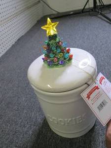 lot 393 image: lit tree cookie jar ...