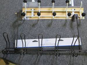 lot 394 image: 2 over the door hook racks ...