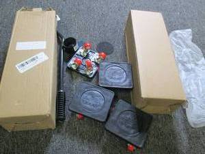 lot 396 image: 2 sets of 4 wheel moving dollies ...