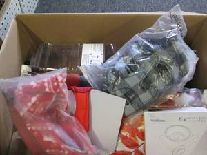 lot 412 image: box of dog items and more ...