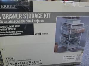 lot 421 image: everbilt 4 drawer storage kit open ...