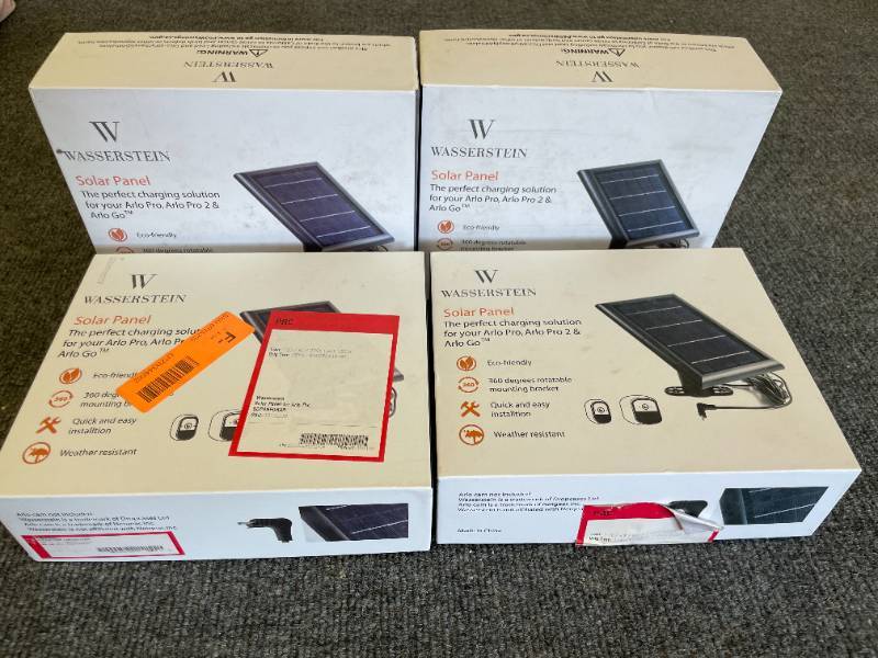 lot 17 image: Lot of 4 Wasserstein Solar Panel Chargers for ARLO PRO 2 & GO