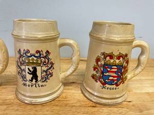 lot 102 image: Lot of Vintage Beer Mugs 