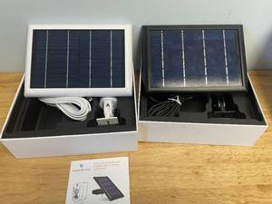 lot 13 image: Lot of 2 Wasserstein RING SPOTLIGHT Cam Battery Solar Panel Chargers