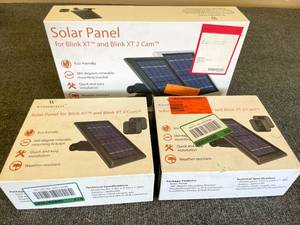 lot 21 image: Lot of 4 Wasserstein Solar Panel Chargers for BLINK XT and XT 2 Cam